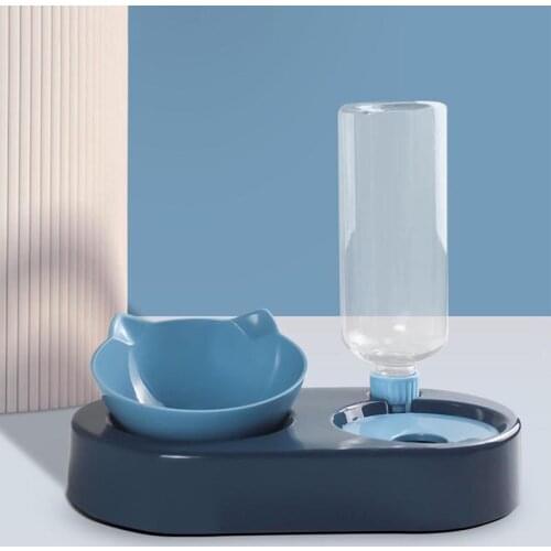 Pet bowl Double Cat Bowl Dog Bowl With Raised Stand Pet Supplies Cat Water Bowl For Cat Food Bowls For Dog Feeder Pet Products