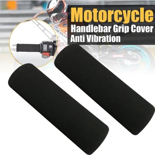Motorcycle bicycle Slip-on Foam Anti Vibration Comfort Handlebar Grip Cover 2.7cm Inner
