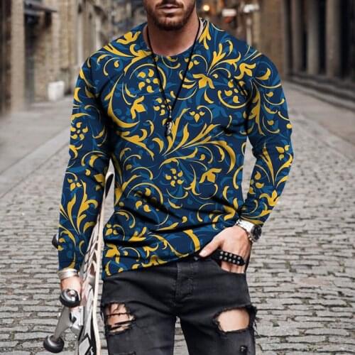 2021Fashion New 3D Vintage Print Spring Autumn Long Sleeve Round Neck Men And Women Same Sports T-Shirt Fitness Clothes XXS-4XL