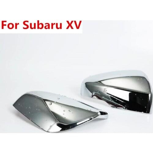 The new For Subaru XV Crosstrek Impreza 2017 2018 2019 ABS Chrome Side Door Rear View Rearview Mirror Cover Exterior Trim 2pcs