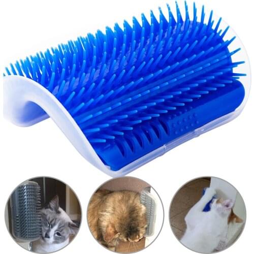 Pet Product Cats Self Groomer Wall Brush Corner Cat Massage Self Groomer Comb Brush With Catnip Cat Rubs with a Tickling Comb