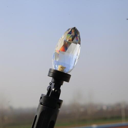 78MM Rainbow Prism Photography Accessories Crystal Ball Filter Crystal Polyprism Home Decor Stand Balls Cut Faceted Glass Prism