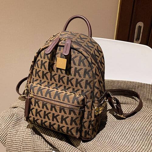 PU Backpack Women Famous Luxury Brand Ladies Backpack 2021 New Soft Leather Mini Backpack Ladies Large-capacity Travel Backpack