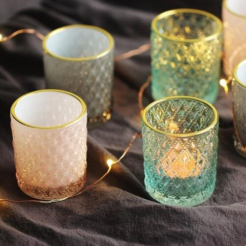 Glass Candle HolderAromatherapy JarRestaurant Hotel Bar Table DecorationStorage TankHome Decoration Desktop OrnamentsSend A Gift