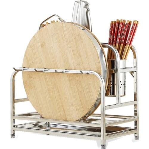 304 stainless steel cutting board rack knife holder knife holder chopsticks barrel kitchen drain rack cutting board rack WF1022