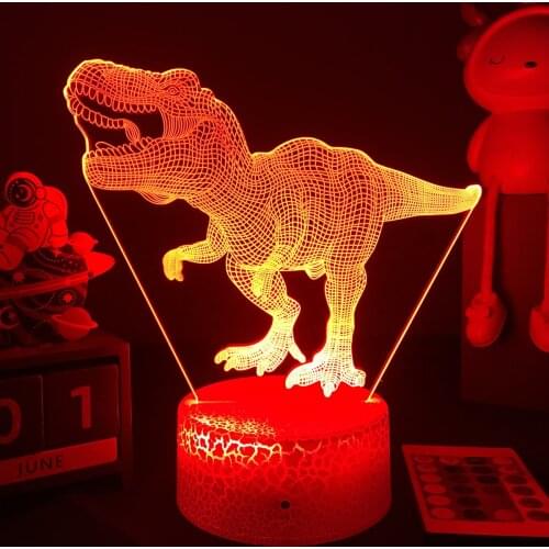3D LED Dinosaur Night Light Tyrannosaurus Figure for Kids Bedroom Decor Birthday Gifts Bedside Lamp Room Table Lamp Dropshipping