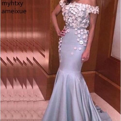 New Arrival Off The Shoulder Mermaid Plus Size Evening Dresses 2021 Abiye Gece Elbisesi Kaftan Gown Dress Party Robe De Soiree