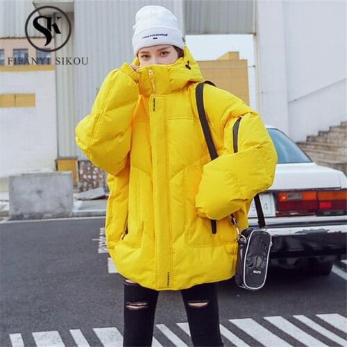 Winter Jacket Women Hooded Coat 2019 Thick Warm Parkas Fashion Loose Overcoat Womens Streetwear Cotton padded coat High quality