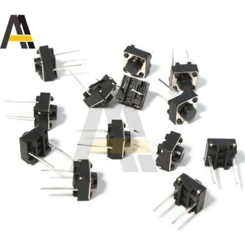 10pcs/lot Two feet normally open Light touch switch 6*6*4.3mm patch button Normally closed switch Micro touch switch