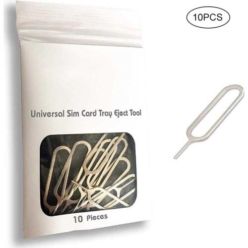 10pcs Slim Sim Card Tray Pin Eject Removal Tool Needle Opener Ejector Card Cutter Pin Opener Removal Tools For Most Smartphone
