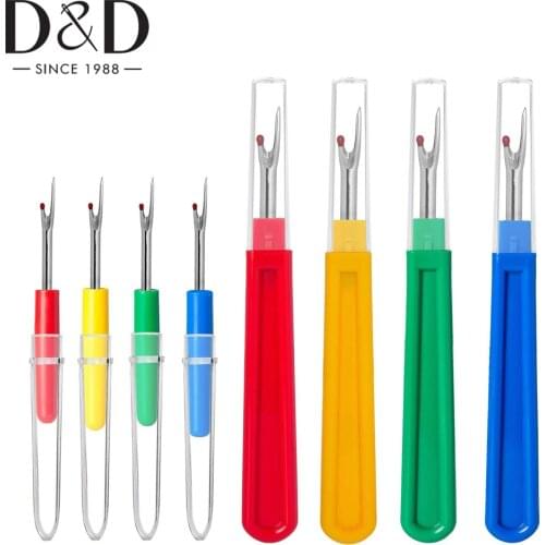 2Pcs/Set Seam Ripper Stitch Unpicker Plastic Handle Thread Cutter Cross-Stitch Sewing Thread Remover Sewing Tools