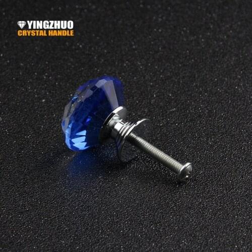 5pcs 30mm Puxadores Door Crystal Knob Cabinet Cupboard Drawer Handles Furniture Kitchen Pulls Wardrobe Pull Knobs Yz-1001