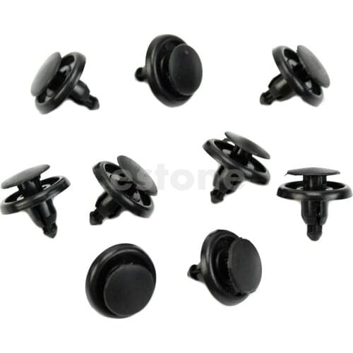 50LC New Useful 10pcs Fastener Bumper Push Retainer Hood Clips 7mm for toyota
