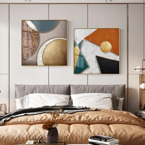 Abstract Geometric design Canvas painting Posters Prints Minimalist Modern Decoration Wall art Pictures For Living Room Bedroom