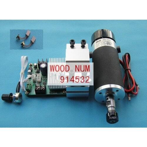 Free shipping ER11 48V 400W brushed high speed air cooled spindle motor + Mach3 Speed Governor Regulator+52mm Spindle Fixture