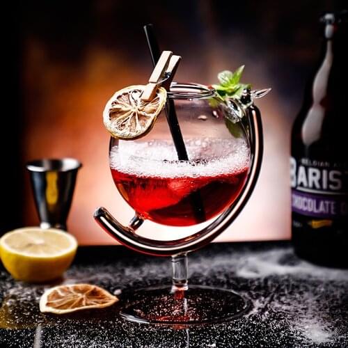 Celebrity Popular Cocktail Cup Bar Party DIY Mix Wine Glass Special Restaurant Food Drinks Glassware Container Globe Shape