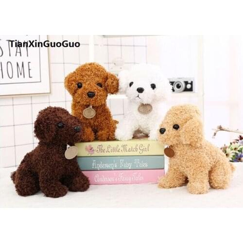 Large 30cm ted dog plush toy squatting dog soft doll throw pillow Valentines Day,birthday gift b2932