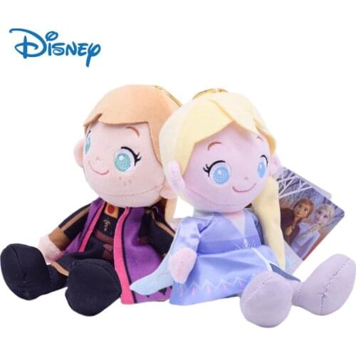 Frozen 2 Elsa Cute Plush Keychain 15cm Disney Anna Toys For Girls Women Backpacks Anime Kawaii Soft Key Chains Wholesale