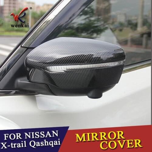 ABS PLASTIC CARBON FIBER REARVIEW SIDE MIRROR COVER FOR Serena C27 Murano Z52 QASHQAI J11 Rogue X-Trail T32
