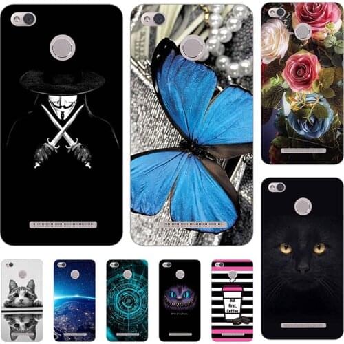 Phone Case For Xiaomi Redmi 3 Pro/ Redmi 3S 5.0" Relief Cartoon Case For Redmi 3X Animal Cat Cover Coque Funda Bag Back Shell