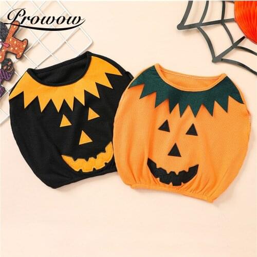 Prowow Pumpkin Baby Halloween Costume Cosplay Kids Toddler Clothing Party Holiday Show Clothes Boys Girls Top Childrens T-shirt