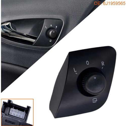 For Seat Ibiza 2008-2017 Electric Mirror Adjust Switch Rear View Mirror Folding Control Knob Button 6J1959565