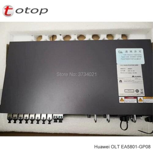 Huawei GPON OLT EA5801-GP08 8*GPON, 2*10GE/GE, 2*GE(8 PCS Class B+ modules) with dual AC power and power cables, Mini Size