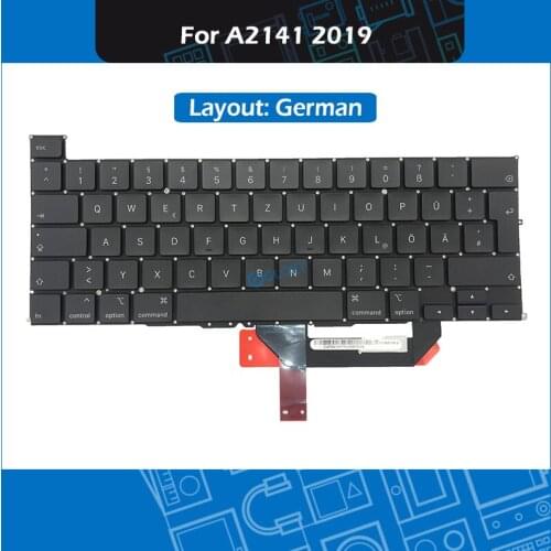 2019 Year Replacement Keyboard German Layout A2141 Keyboard for Macbook Pro Retina 16" A2141 Laptop
