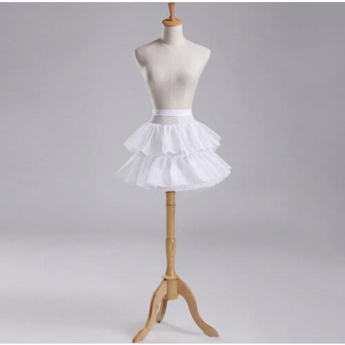 Short Flower Girls Crinoline Bubble Skirt Bustle Underskirt Cosplay Wedding Petticoat