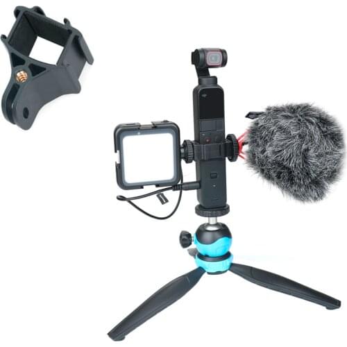 For DJI Pocket 2 Expansion Adapter Bracket 3 Cold Shoe for Microphone Extension Fixed Mount 1/4 Screw Tripod gopro Accessories