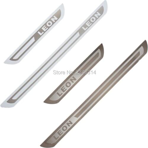 For SEAT LEON FR 2018 2019 2020 Accessory Stainless Door Sill Kick Scuff Plate Guard Pedal Protector Trim Step Cover Car Styling