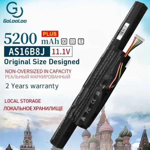 Golooloo 11.1V 5200mAh New AS16B5J AS16B8J Laptop Battery for Acer Aspire E5-575G-53VG 3ICR19/66-2 Free 2 Years Warranty