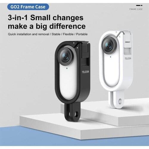 New Protective Frame Mount Aluminum Alloy 1/4 Adapter Adjustable Angle Bracket Stabilizer For Insta360 Go 2 Camera Accessories