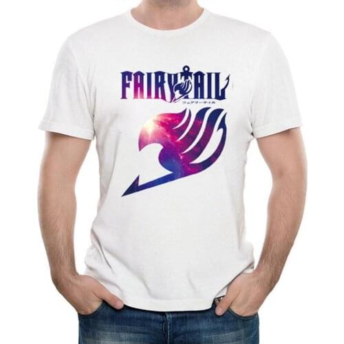 Men Women Casual T Shirt Anime Fairy Tail Short Sleeve Tops Tees Shirts Cotton Clothing Lover Travel Street Wear Cartoon Cosplay