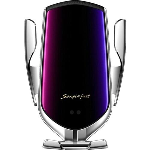 R2 Wireless Car Charger Infrared Auto Clamp Charge Mount for Samsung S10 S9 Note9 Iphone XS XR Qi Fast USB C Charger