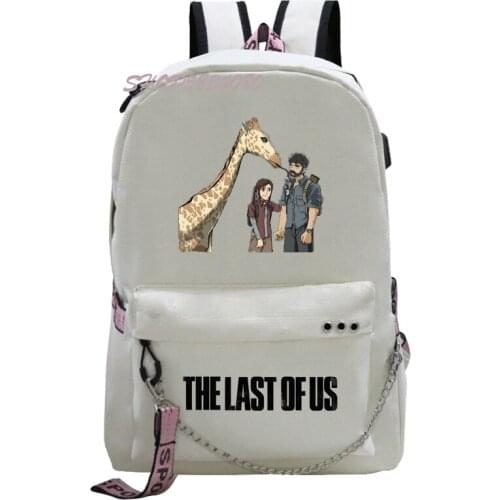 Large Backpack The Last of Us 2 USB Charging Bag for Teenager Boys Girls School Bag Laptop Bag Cosplay Game Pattern Backpack