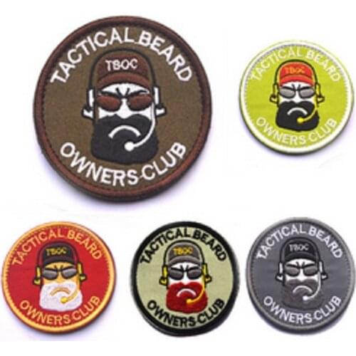 Embroidery Armband Loop And Hook Bearded Brother Patches Tactical Beard Patch
