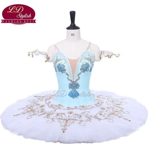 Women Blue Ballet Tutu White Don Quixote Stage Performance Costumes Children Ballet Dance Apperal Girls Ballet Skirt