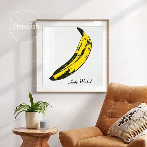 1 Pieces Hand Draw Banana By Andy Warhol Fruits Kitchen Home Decor Pictures For Living Room Restaurant Wall Canvas Paintings Art