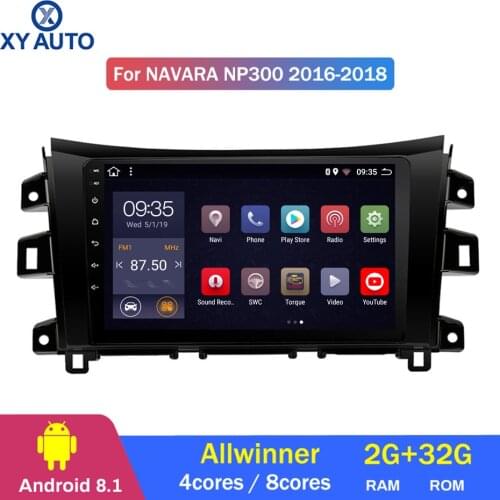 10.1inch 2.5D IPS HD multi-touch screen Android8.1 2G RAM 32G ROM NAVI For Nissan navara NP300 2016-2018 with BT USB WIFI SWC