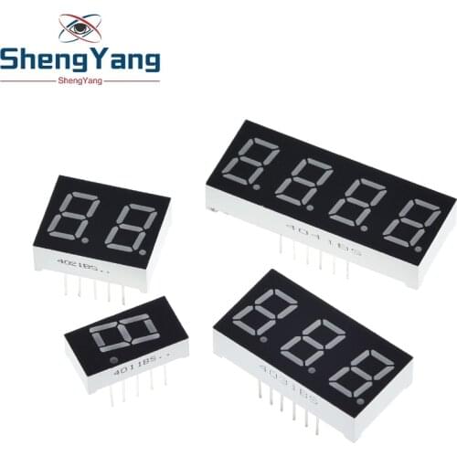 10Pcs 0.4 Inch Digital Tube LED 1Bit 2 Bit 3 Bit 4 Bit Clock Common Anode Cathode 0.4" 7 Segment Led DIY Red Board