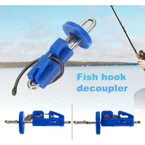 10Pcs/Set Umbrella Style Hook Bait Clips Reusable Blue Fishing Splash Down Solo Hook Bait Release Clip for Angling Fishing Tools