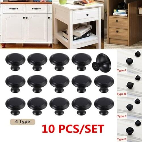 10Pcs Furniture Knobs Aluminum Alloy Cabinet Drawer Wardrobe Door Pulls Knobs Bathroom Kitchen Pull Handle
