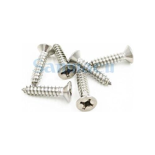 20pcs M5 Stainless Steel Countersunk Self Tapping Screws Phillips Flat Head