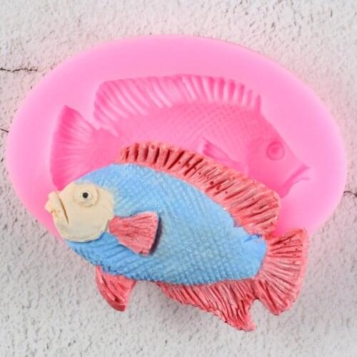 3D Marine Life Fish Mould DIY Fondant Silicone Molds Kitchen Cake Decoration Mold for Chocolate Baking Tools