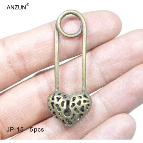 5pcs 50x20mm Antique Bronze Love lock DIY Jewelry Pendant Metal Charms Love Lock Pendant JP-15