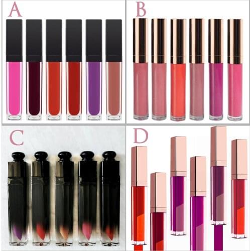 50pcs Custom Logo Matte Liquid Lipstick Nude Red Pink Brown Pigmented Long lasting Waterproof Makeup Private label Wholesale