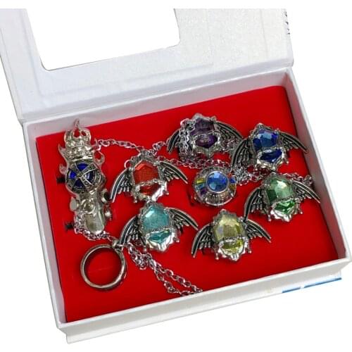 8pcs/set Anime HITMAN REBORN! FingeRring jewelry Pendant Fashion Rings punk Cosplay 7 color for Men ladys Gift