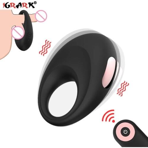 Wireless Remote Control Male Penis Vibrator Time Delay Ejaculation Cock Ring Clitoris Stimulator Sex Toys for Couples Adults Men