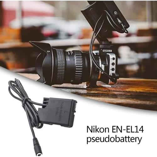 Black Plastic En-El14 Fake Battery Dummy Battery Straight Spring Wire For Power Supply Ep-5A For Nikon D7100 D7000 D5600 D5500